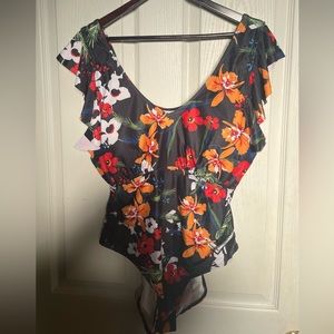 Tropical One Piece Bathing Suit